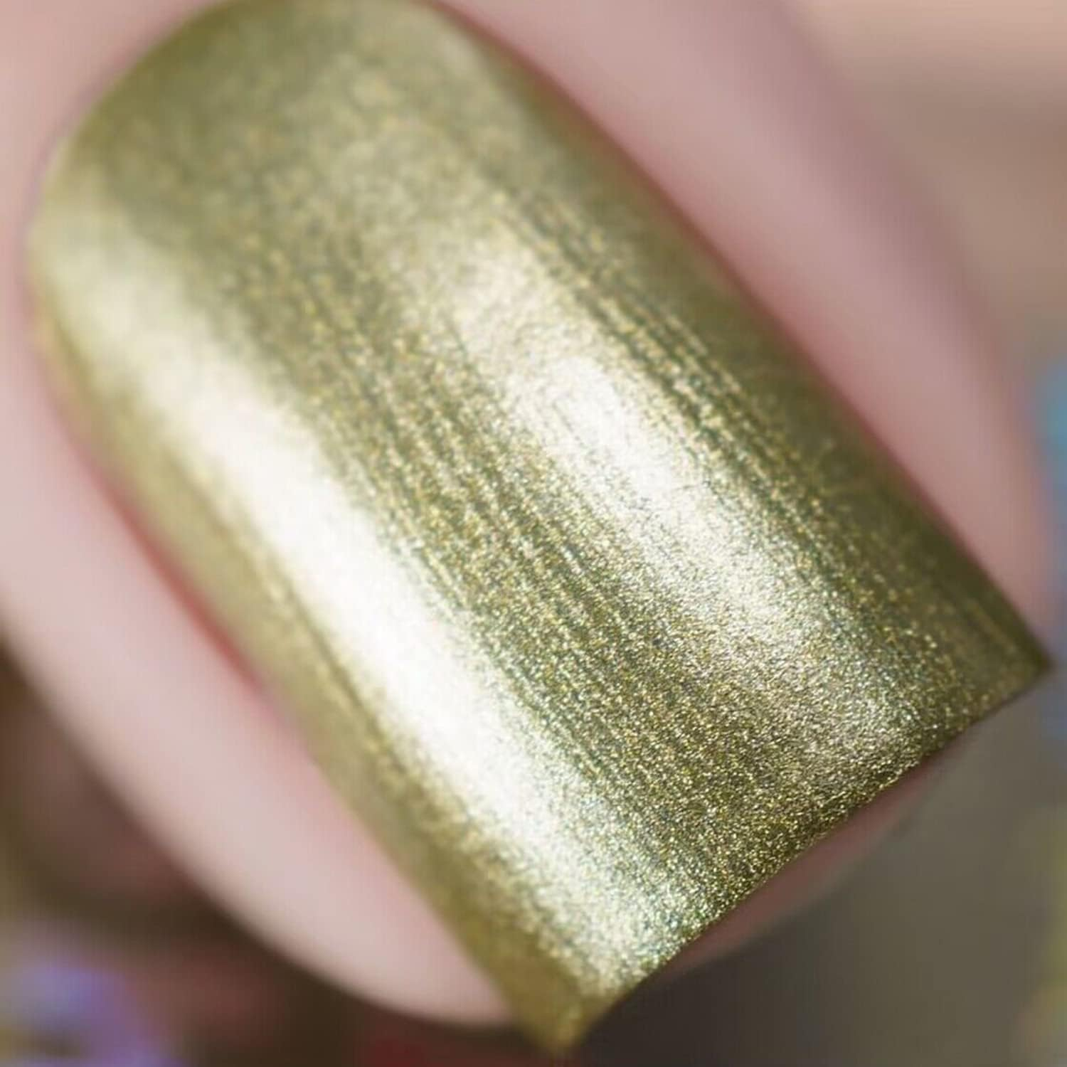 Vishine 16Ml Mirror Metallic Gel Nail Polish, Bright Colorful Gel Polish for Nail Art, Long-Lasting Mirror Effect Gorgeous Reflective Manicure Nail,Golden M173 image number 2