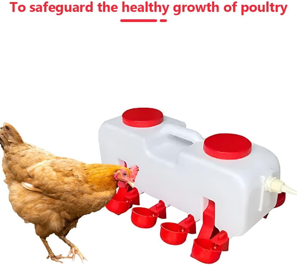 10L Automatic Chicken Drinker,Pet Waterer,Automatic Water Bowls,Standing Ducks Drinker,For Chicken,Duck,Goose,Easy Clean Plastic Feeding and Watering Feeder
