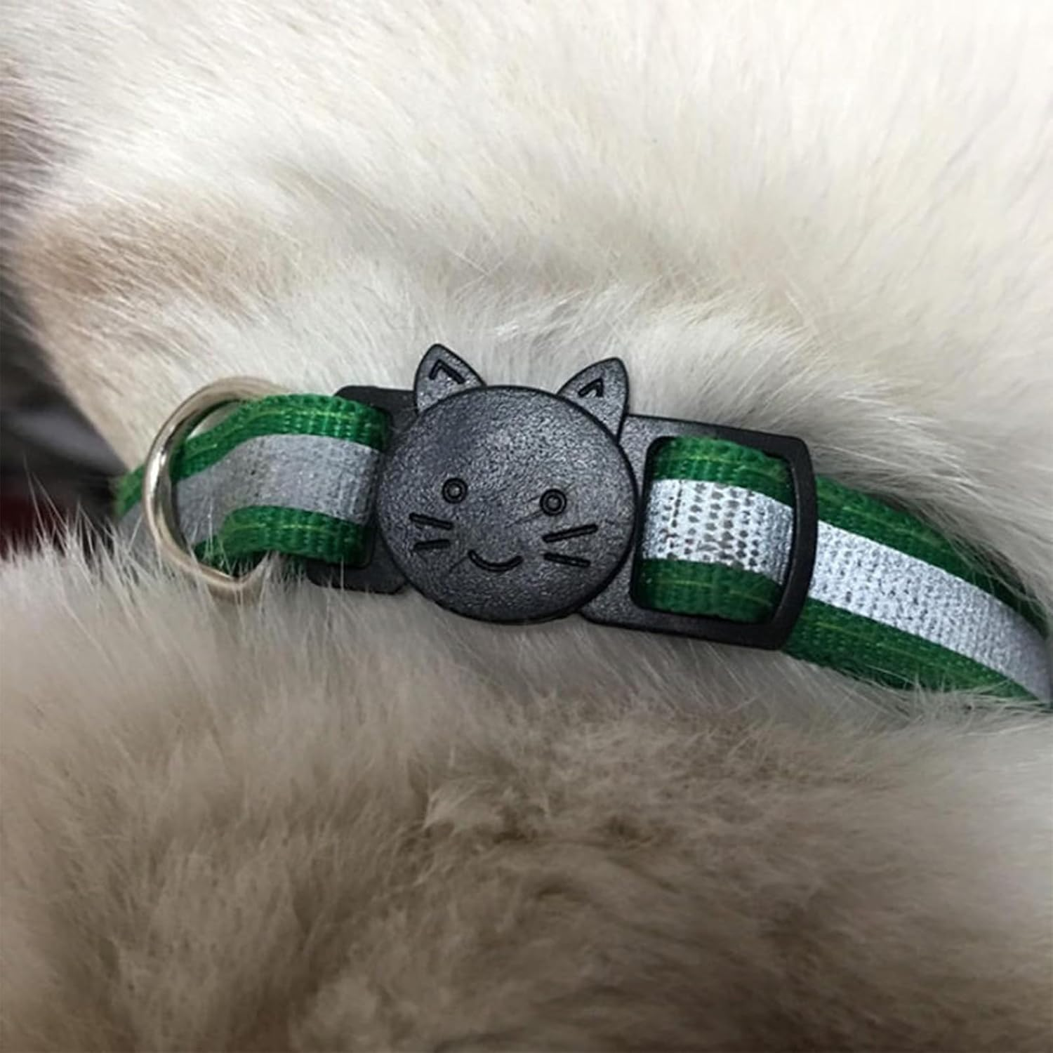 LASIEYO Cat Collar Set Adjustable Bell Collar Pet Cat Kitten Collar with Reflective Strips, Quick Release Buckle (12 Pieces) image number 1