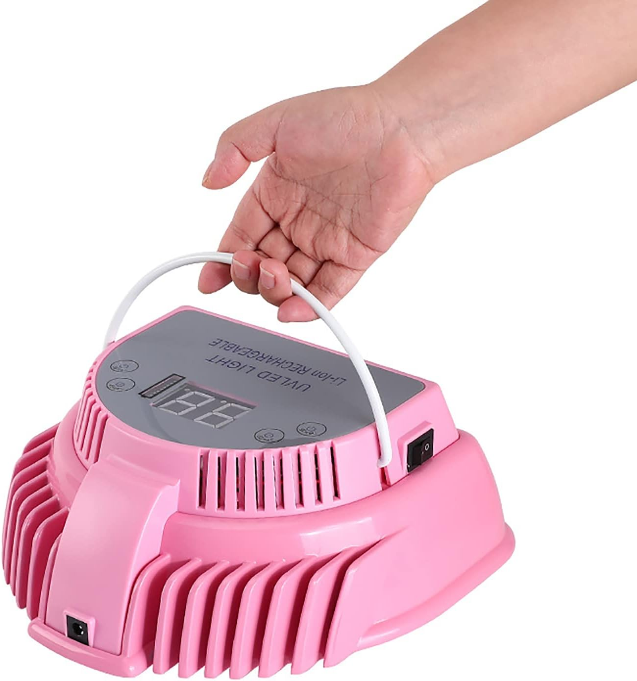 LED Nail Dryer, Cordless Gel Polish Led Nail Lamp with Smart Timing, 36 Double Light Source Light Beads, Gentle and Does Not Hurt the Skin, for Salon Home Party(Pink)
