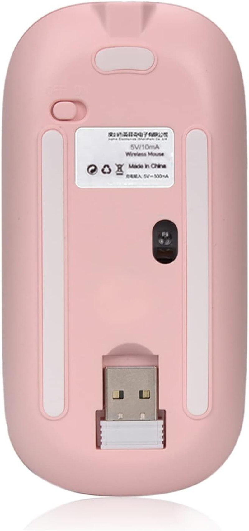 Pink Colorful Bling Luxury Crystal Rhinestone 2.4G Wireless Mouse for Laptop Computer, Cute Mouse for Girls - Pink Colorful