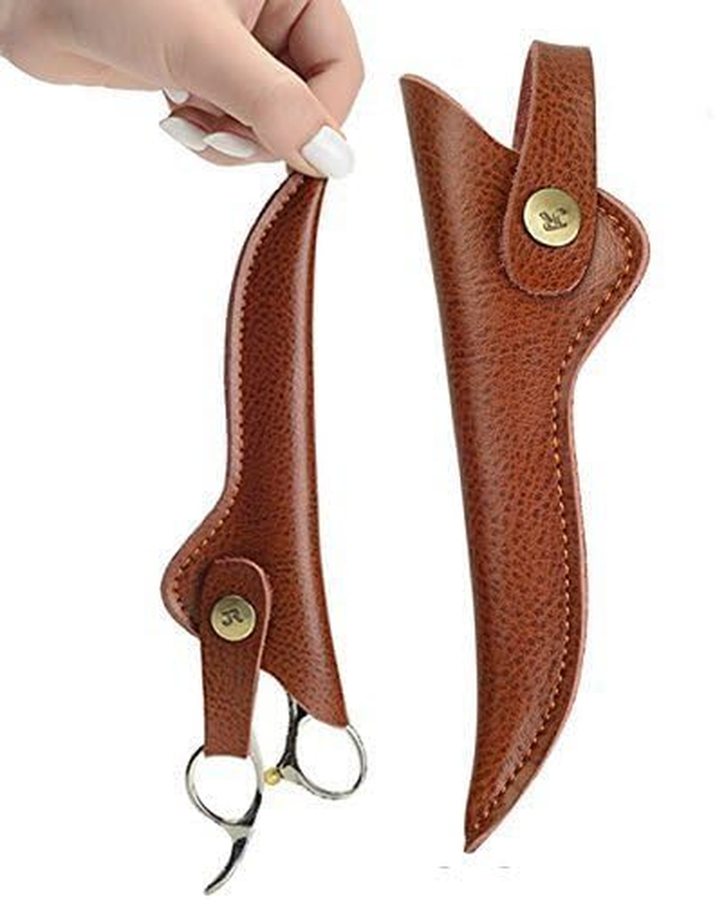 Stylist Scissors Pouch Holder Holster, Leather Barber Hair Shears Bag (Pack of 2) image number 4