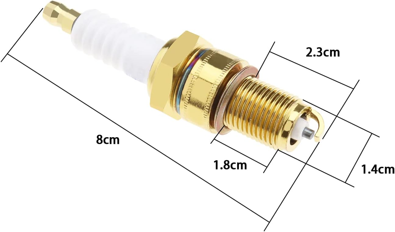 Ecsing 3Pcs F7TC Spark Plug Replacement for Gasoline Engine - Nickel-Plated Accessories for Lawnmower, Tractor, Rototiller image number 5