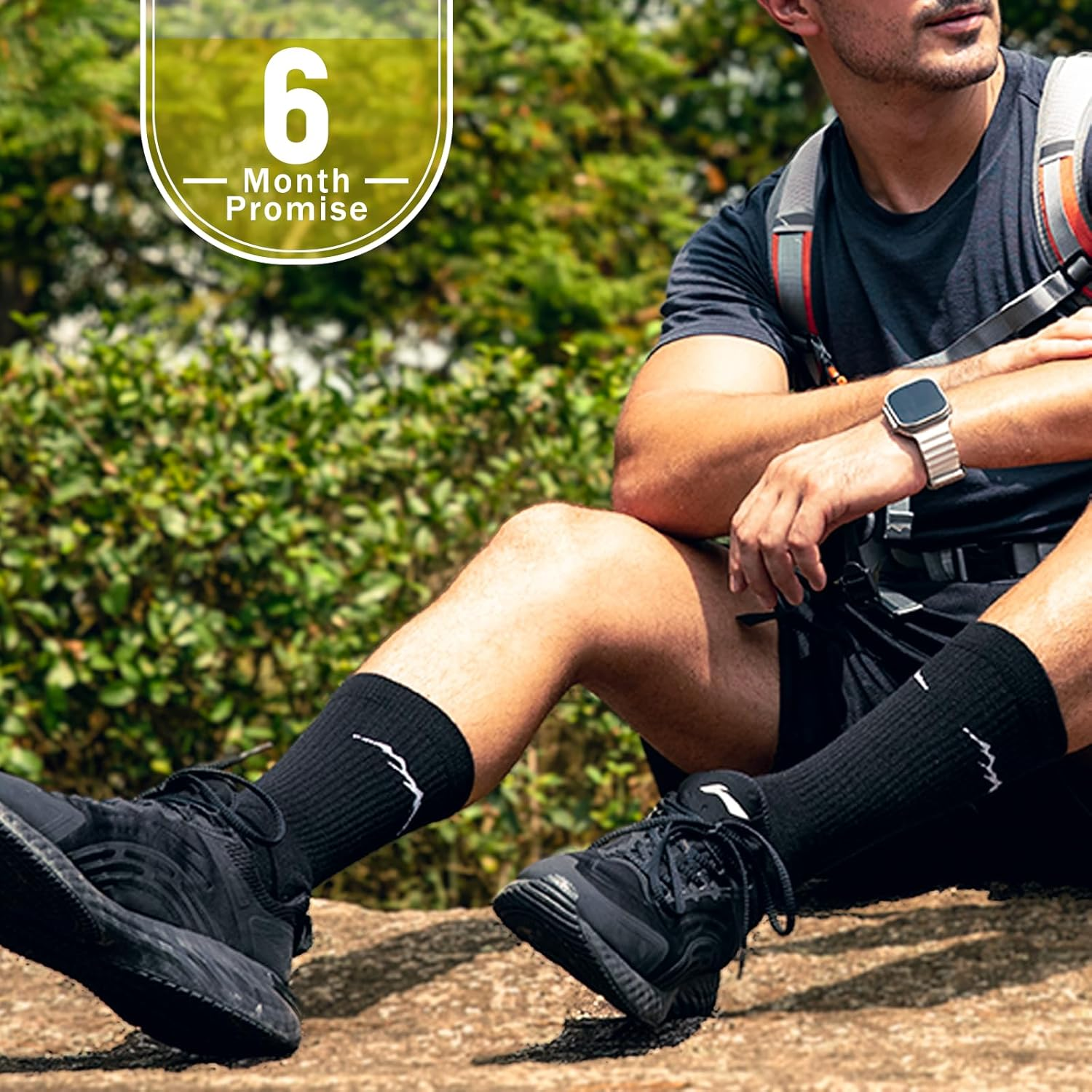 Merino Protect Merino Wool Socks for Men Warm Soft Hiking Socks Odor Resistant Crew Socks Hiking Hunting Cycling image number 2