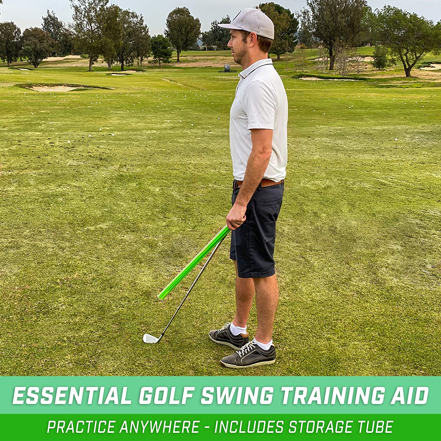 Gosports Golf Alignment Training Sticks 3 Pack - 48 Inch Golf Alignment Aid Practice Rods