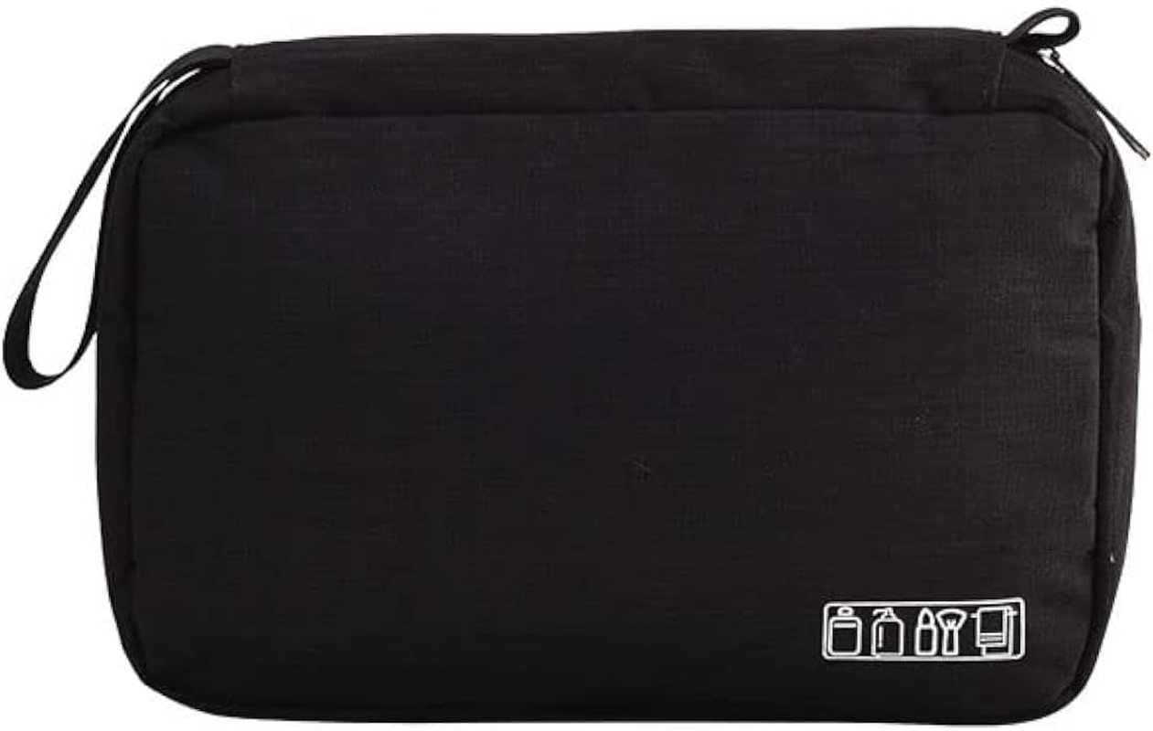 Small Compact Travel Hanging Toiletry Bag, Mini Carry on Toiletry Bag for Men and Women, Toiletries, Water Resistant, Black image number 4