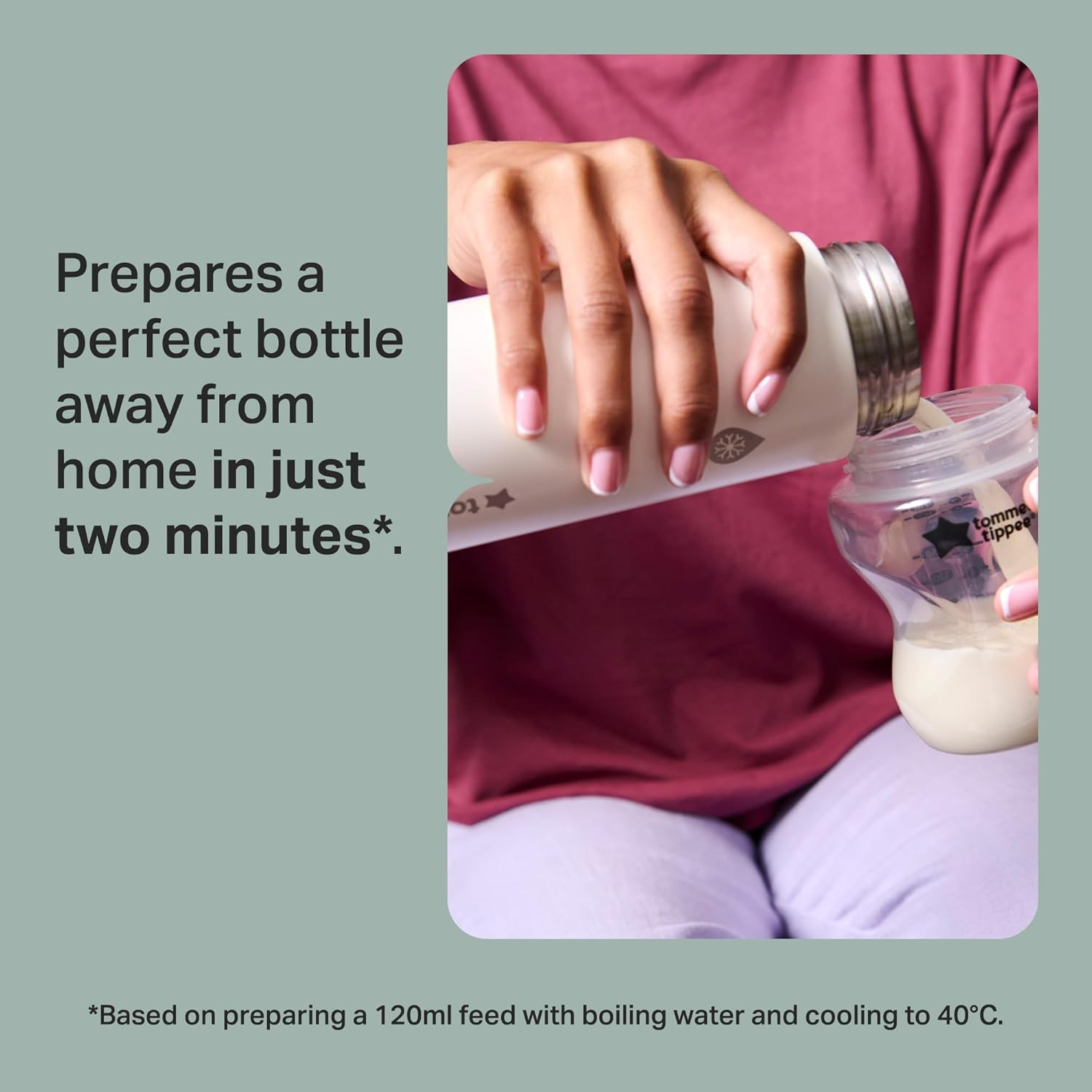Tommee Tippee Prepgo Formula Feed Maker, Portable Cooling Flask with LED Digital Temperature Display, Travel Friendly Bottle Preparation in 2 Minutes - White image number 4