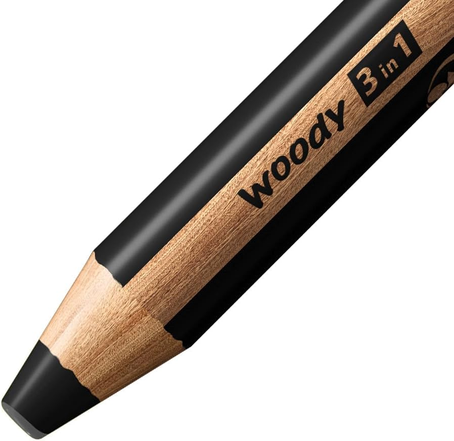 STABILO Multi-Talented Pencil Woody 3-In-1 - Single Pencil - Black - Black image number 4