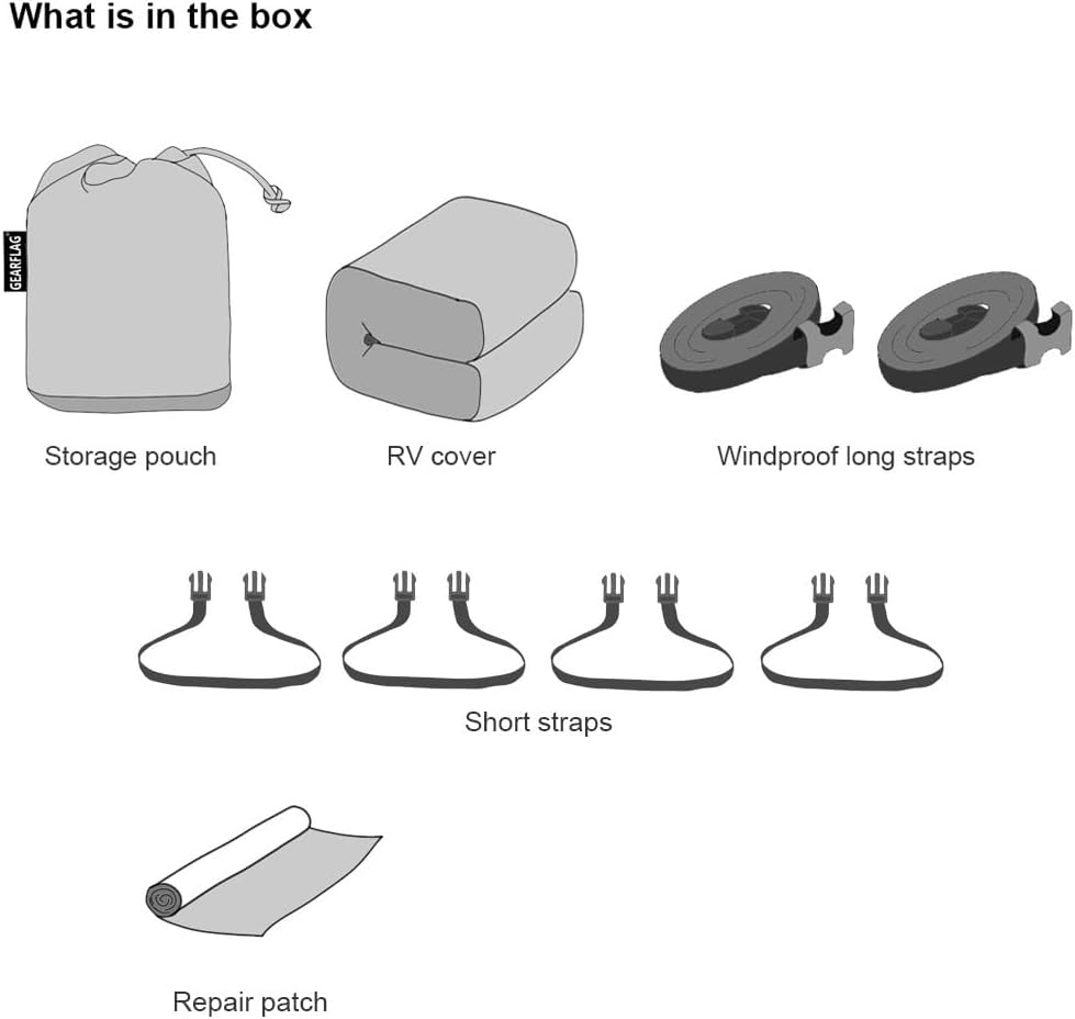 GEARFLAG Class B Camper Van Cover 4 Layers with Reinforced Windproof Side-Straps Anti-Uv Water-Resistance Heavy Duty (Fits 23' - 26' Class B Van) image number 2