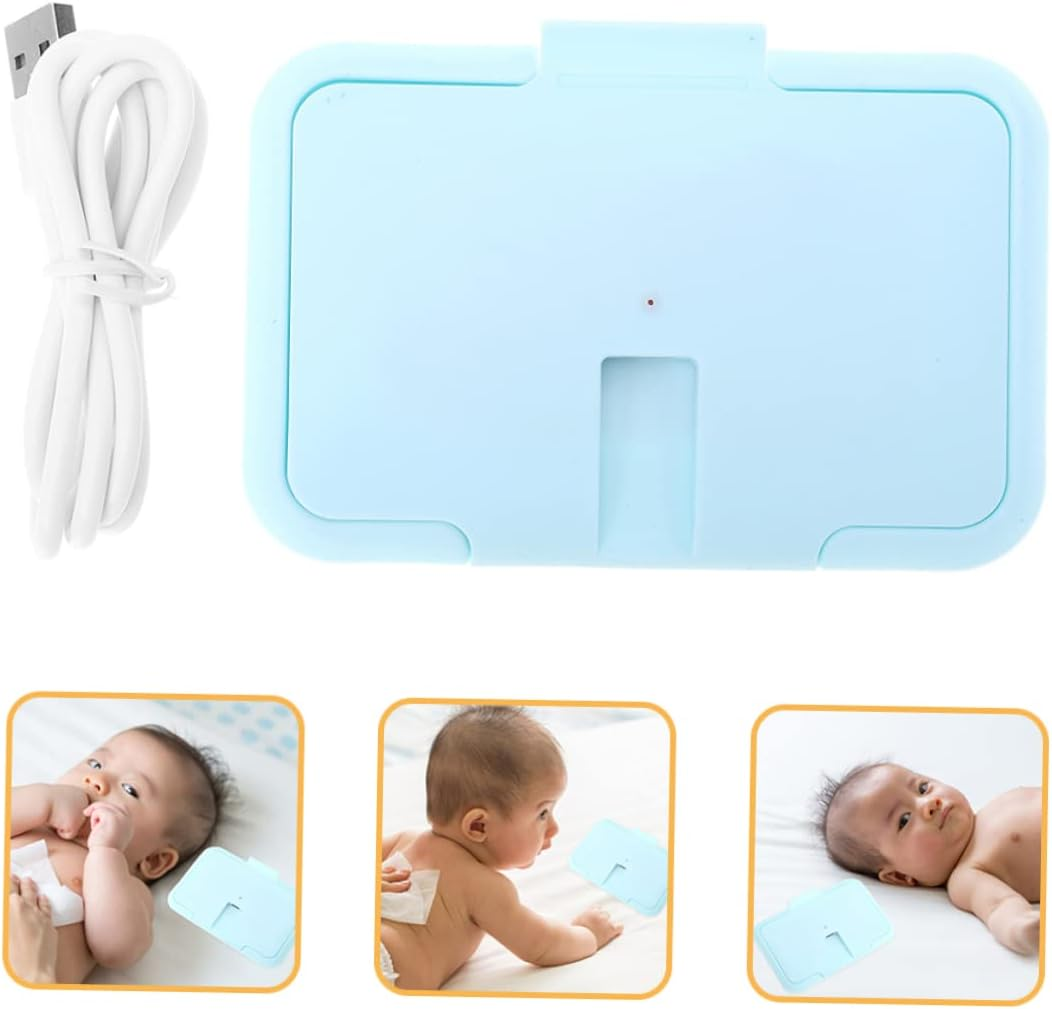 KOMBIUDA 2Pcs Wet Wipes Warmer Portable Nappy Wipe Heater Travel Home Use Constant Temperature Warmer for Diaper Changing image number 3