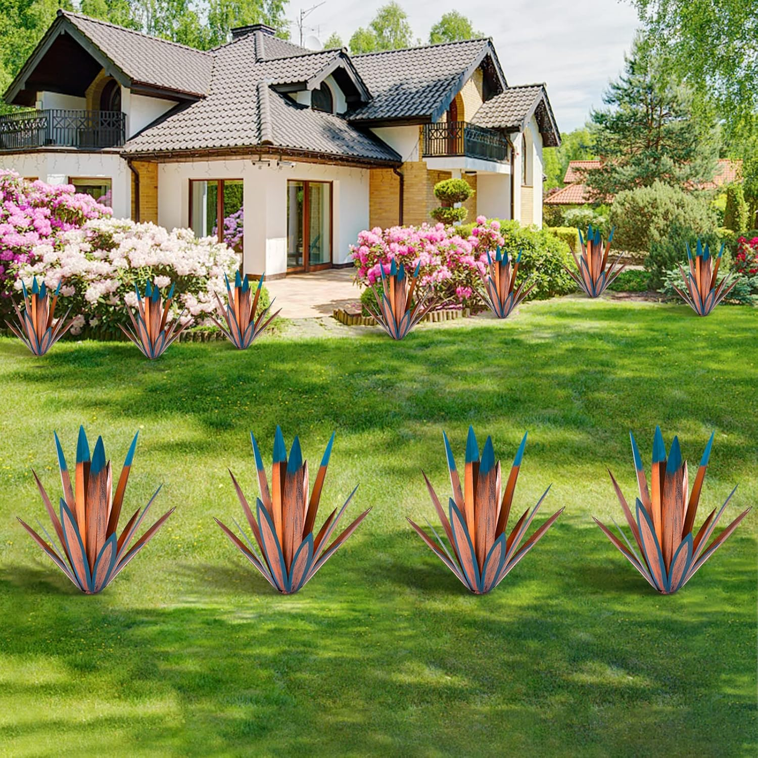 Homight Metal Tequila Country Sculpture DIY Tequila Plant Home Decor Country Tequila Garden Ornament Indooutdoor Statuette Patio Lawn Patio Stake Decoration Gift to the Garden