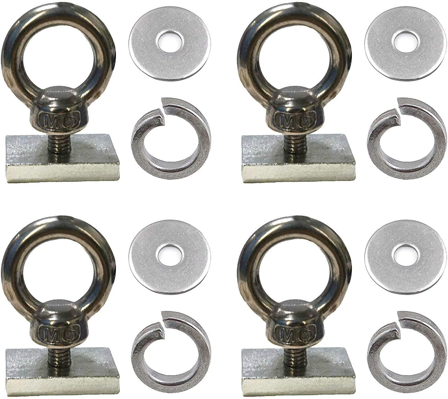 4 Pack Heavy-Duty Stainless Steel Eye Bolt Tie down Anchor Kit for Roof Rack. Also Can Be Used for Fix the 4WD Awning and Other Accessories. image number 4