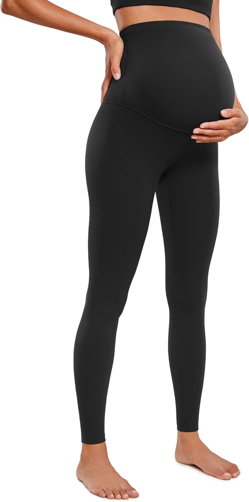 CRZ YOGA Womens Butterluxe Maternity Leggings over the Belly 28" - Workout Activewear Yoga Pregnancy Pants Buttery Soft