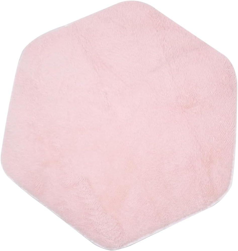 Hexagon Play Tent Rug for Boys & Girls &ndash; Soft Crawling Mat Cushion for Nursery, Playroom or Playhouse, Plush Floor Carpet for Kids Room image number 3