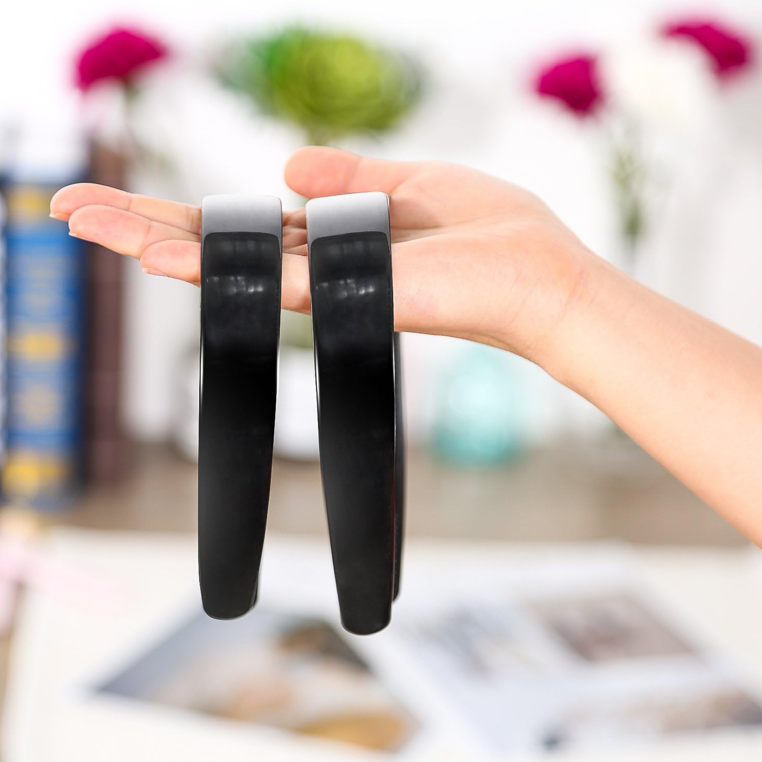 HESTYA 20 Pcs 1 Inch Black Plastic Headbands for Women Plain Craft Hairband with Teeth DIY Hair Accessories Headwear for Graduation Halloween Christmas - 20 Pack image number 2