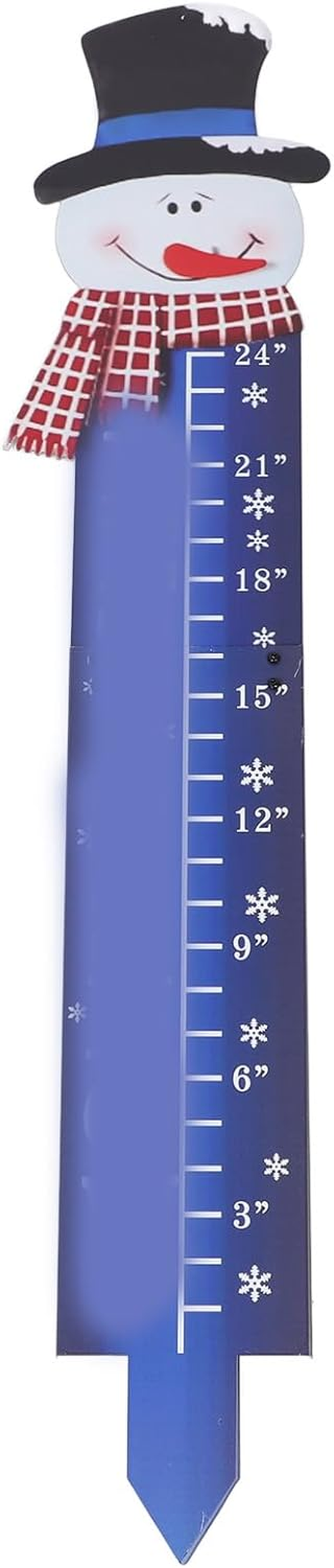 Snow Gauges Outdoor, 24 Inch Snowfall Measuring Gauges, Winter Snowflake Metal Ruler, Handmade Metal Snow Measuring Stick Snow Gauges for Yard, Christmas Rain Gauges Outdoor image number 2