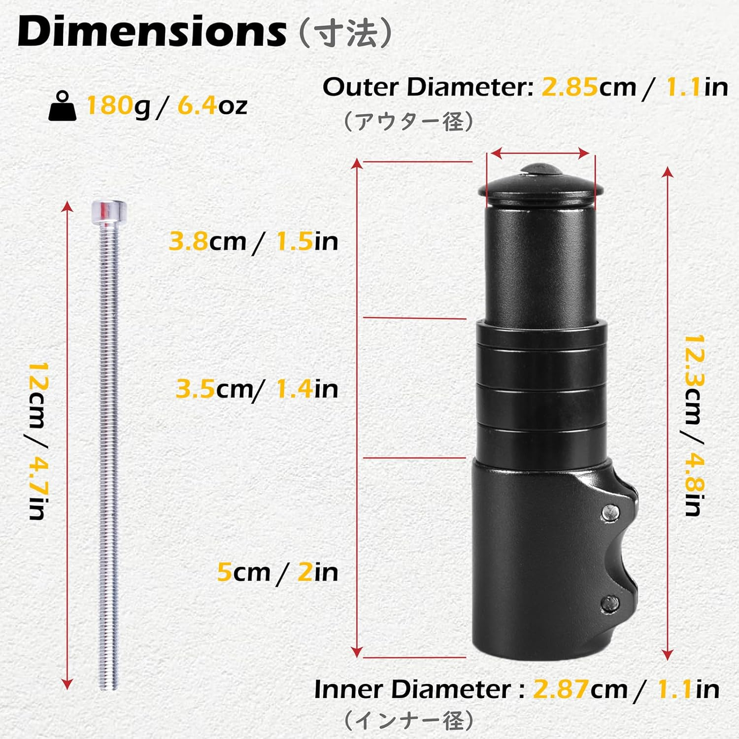 TRIWONDER Bike Stem Bicycle Fork Stem Extender Handlebar Riser Adaptor Aluminium Alloy Head up Adapter MTB Stem for Mountain Road Bike BMX image number 2