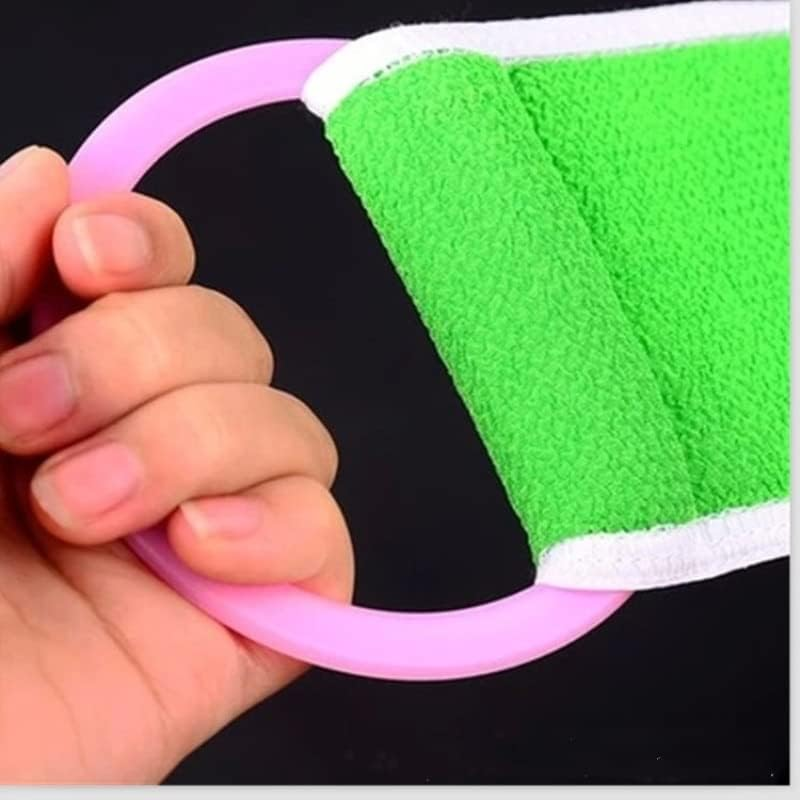 Bath Towel Exfoliating Back Strap Shower Bath Sponge Body Scrubber Brushes Personal Washing Tools Bath Ball Flower for Men Women image number 3