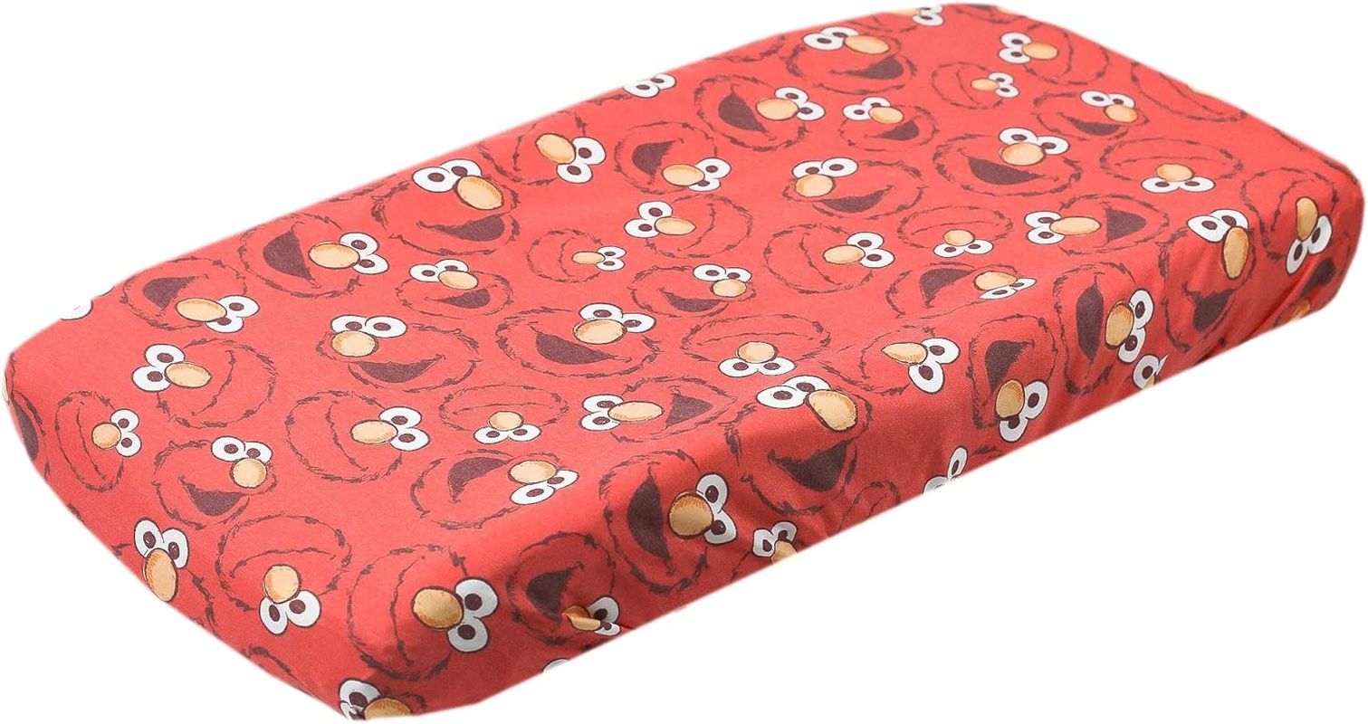 Premium Knit Diaper Changing Pad Cover"Sesame Friends" by Copper Pearl