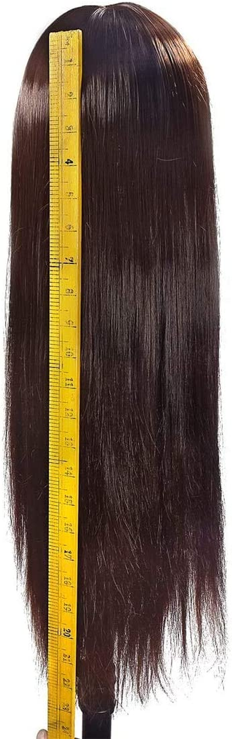 26" Hair Styling Training Head Cosmetology Mannequin Head Hairdressing Training Head Manikin Doll Head Synthetic Fiber Hair with Free Clamp