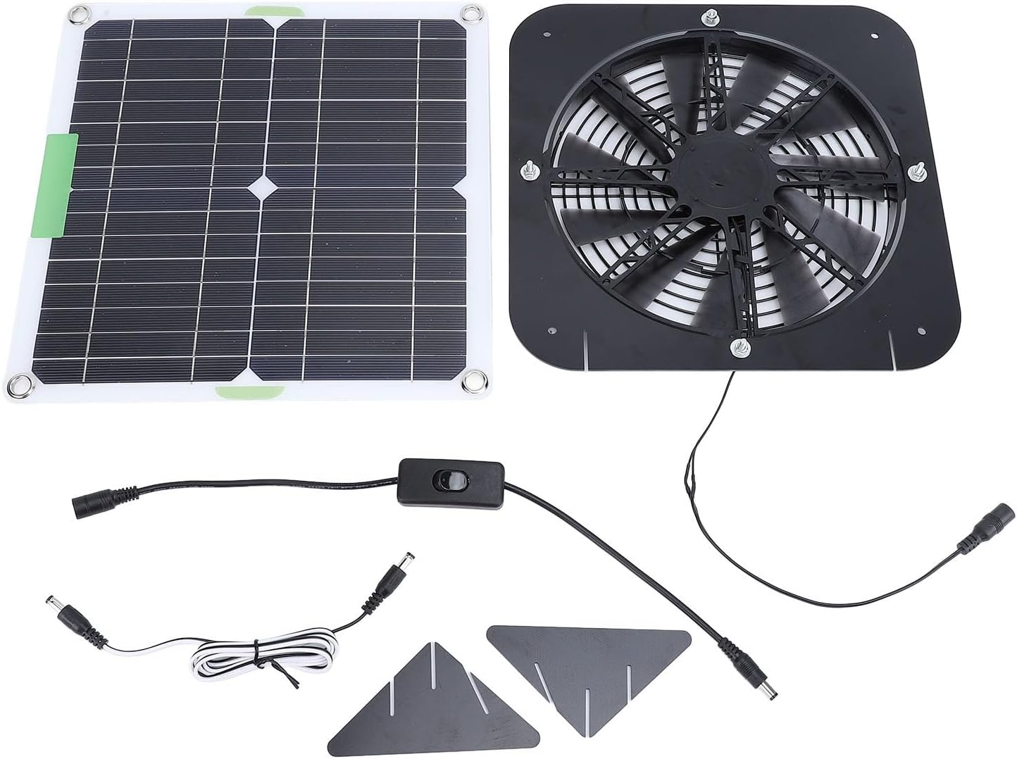 Solar Greenhouse Fan, Solar Fan for Greenhouse Circulation, 13.5Inch100W Solarexhaust Fan for Dog Chicken House Greenhouserv image number 3