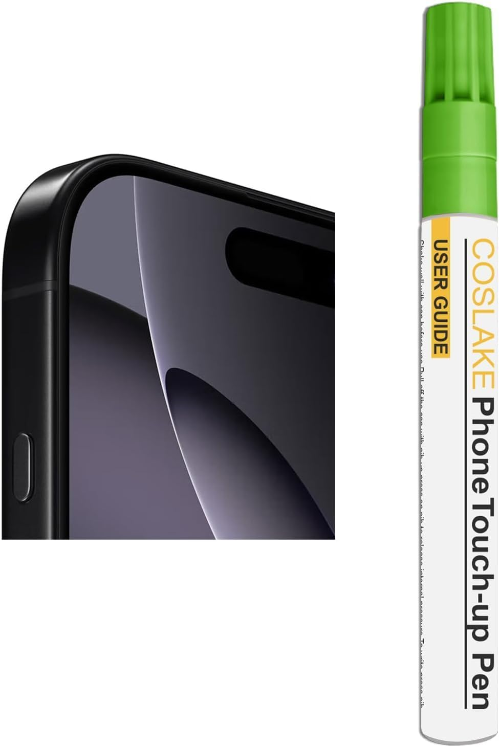 Natural Titanium Touch up Paint for Iphone 16 Pro/16 Pro Max, Phone Side Paint Scratch Repair, Quick & Easy Solution to Repair, Scratch Remover Pen with 1PC Replacement Pen Nib