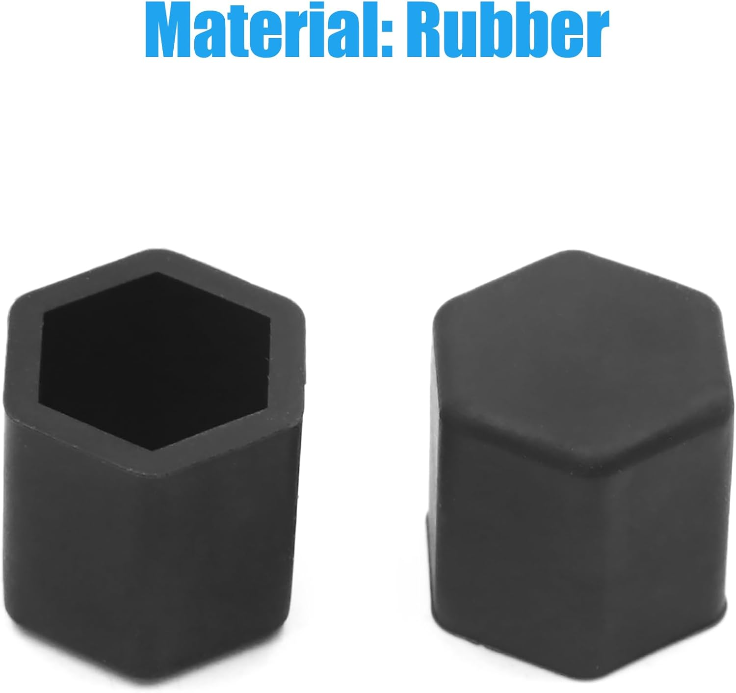 Uxcell 20Pcs 15Mm Rubber Car Wheel Tire Tyre Nut Screw Lug Dust Cover Caps Hub Protector Black Universal Replacement image number 3