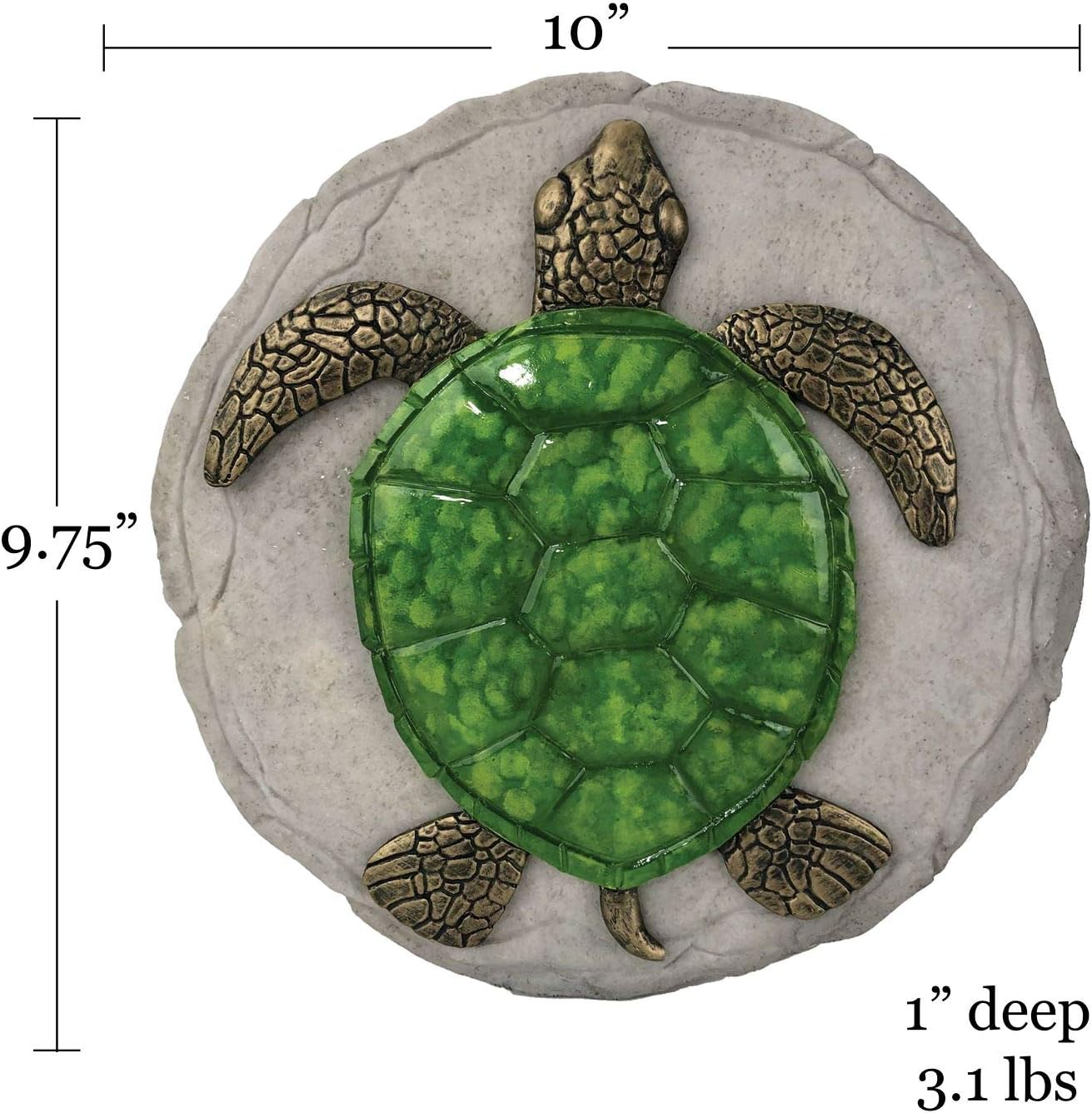 Spoontiques -Garden D&eacute;cor - Turtle Stepping Stone - Decorative Stone for Garden