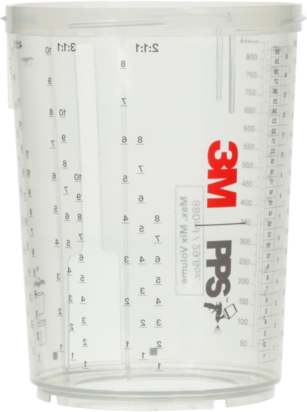 3M PPS 2.0 Spray Gun Cups, 26001, Standard, 22 Ounces, Use with Paint Gun and PPS 2.0 Lids and Liners to Paint Cars, Furniture, House and More, 2 Pack