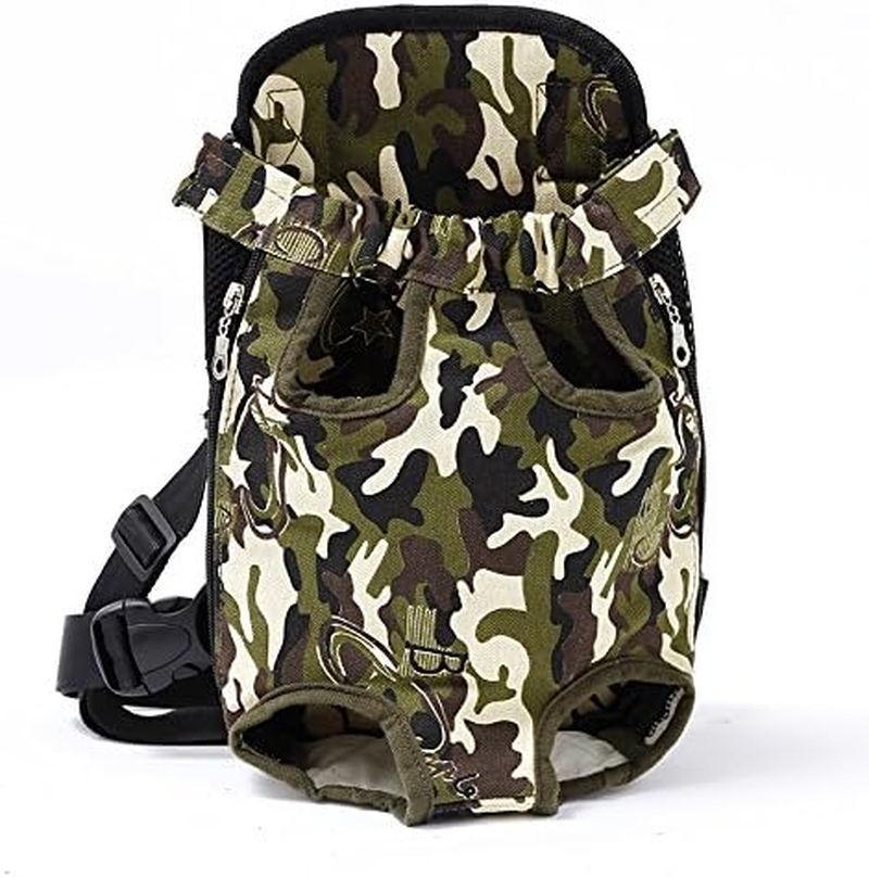 Yelesley Pet Dog Carrier Backpack Mesh Camouflage Outdoor Travel Products Breathable Shoulder Handle Bags for Small Dog Cats (S, Black)