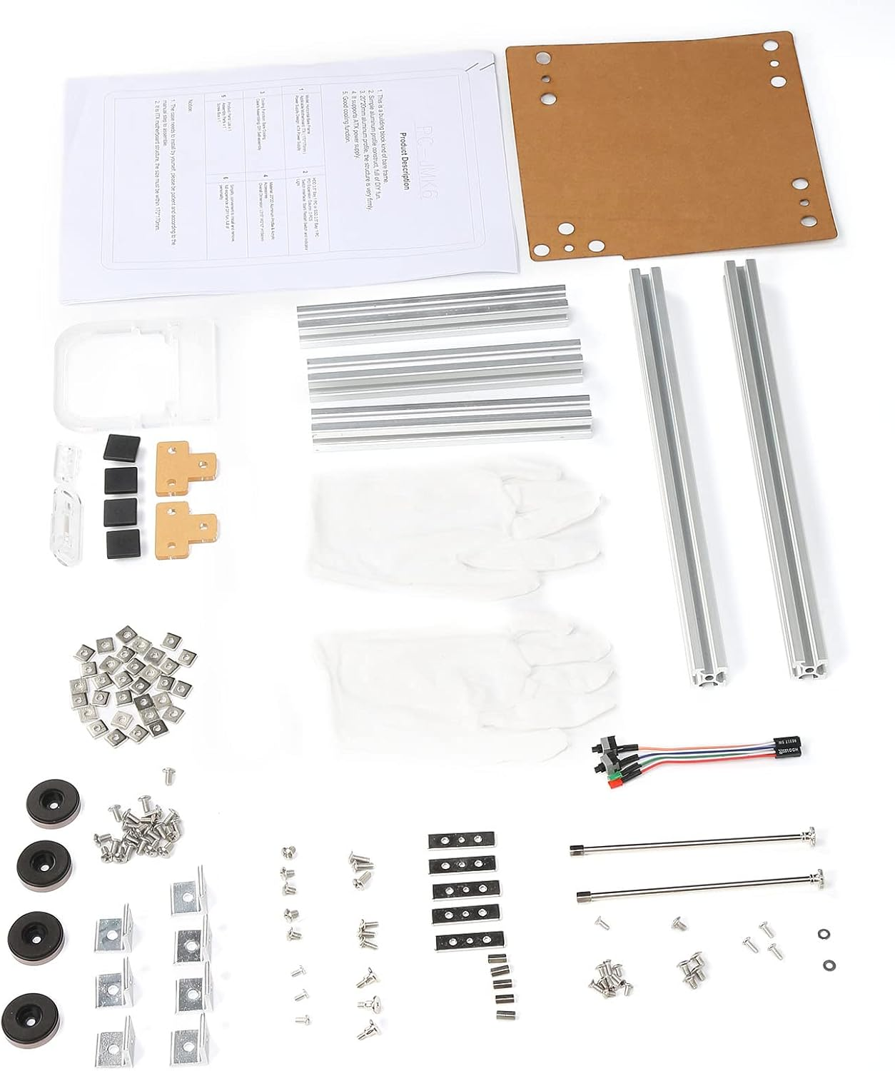 ITX Computer Open Case Bracket, Mini ITX PC Test Bench Open Air Frame Overclock Case Computer Mount Aluminum Chassis Support Graphics Card(Silver) image number 4