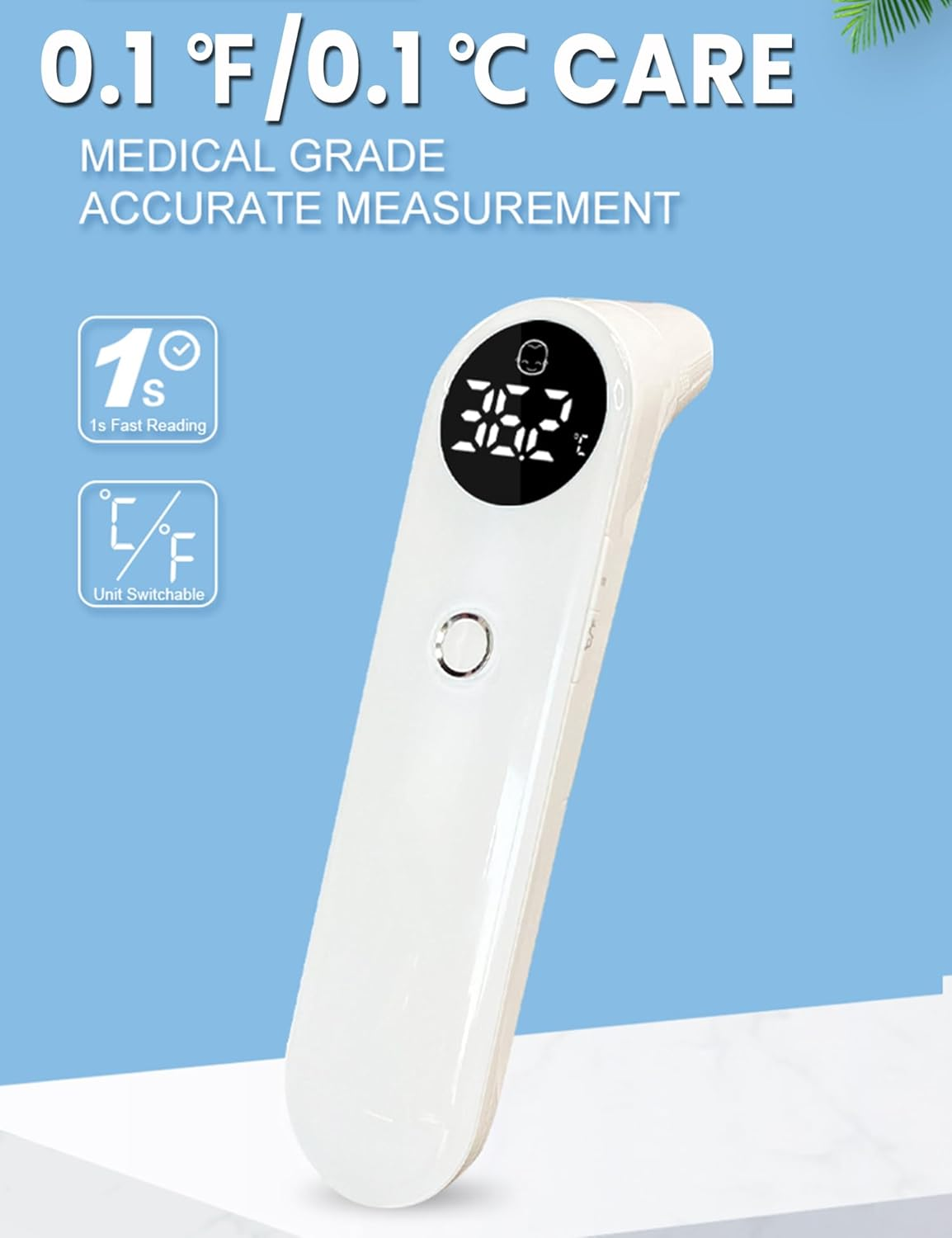 3-In-1 Baby Thermometer for Forehead, Ear & Object No Touch Digital Infrared Thermometer with LED Display, Fever Alarm Silent Mode Memory Recall, Accurate Termometro for Infant Toddler Adult image number 1