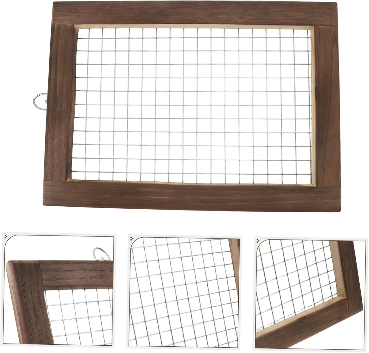 FONDOTIN Stainless Steel Soil Sifting Screen for Ferns Frame for Gardening Easy Planting and Maintenance Elegant Design for Indoor and Outdoor Use Natural Finish image number 5