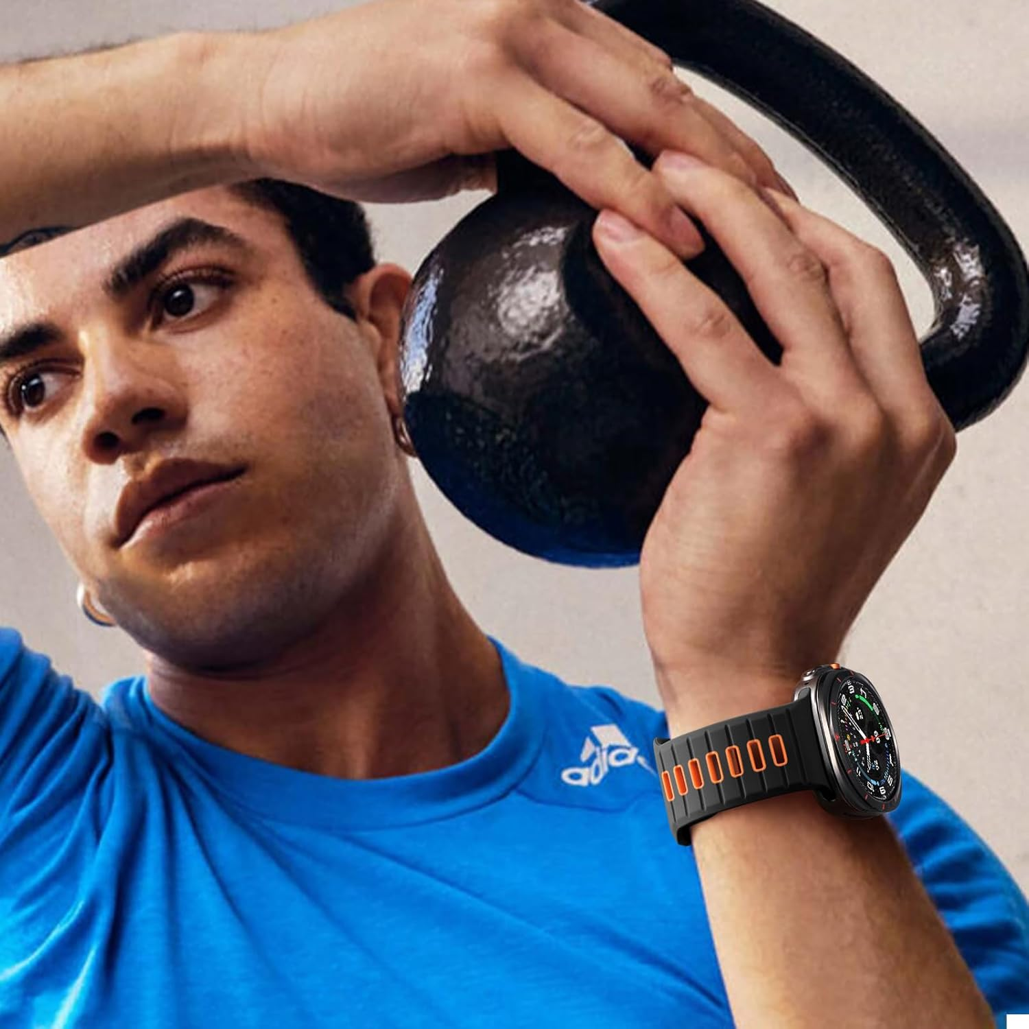 Ouwegaga Compatible with Samsung Galaxy Watch Ultra Band 47Mm(2024), Soft Silicone Sport Waterproof Replacement Wristband for Galaxy Watch Ultra Bands for Women Men, Multi Colors image number 3