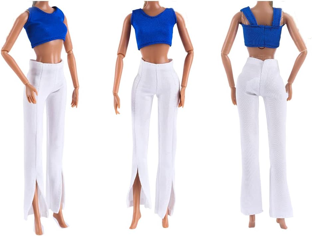 E-TING 3 Sets Yoga Clothing Pack - Gym Running Fitness Sportswear Handmade Clothes for 11.5Inches Doll image number 5