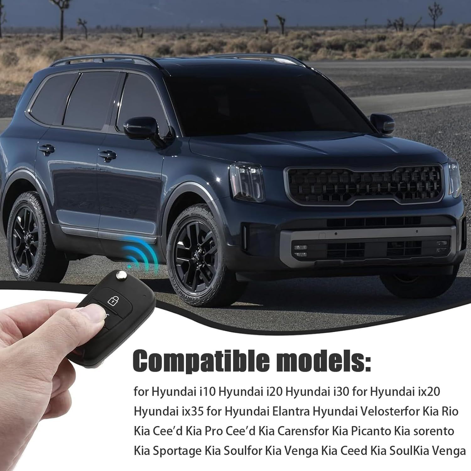 Haakhui 3-Button Flip Key Fob Remote Case Shell Replacement,No Electronics Case Shell Only ,Compatible with Hyundai I30 I20 Elantra Car Key Case image number 5