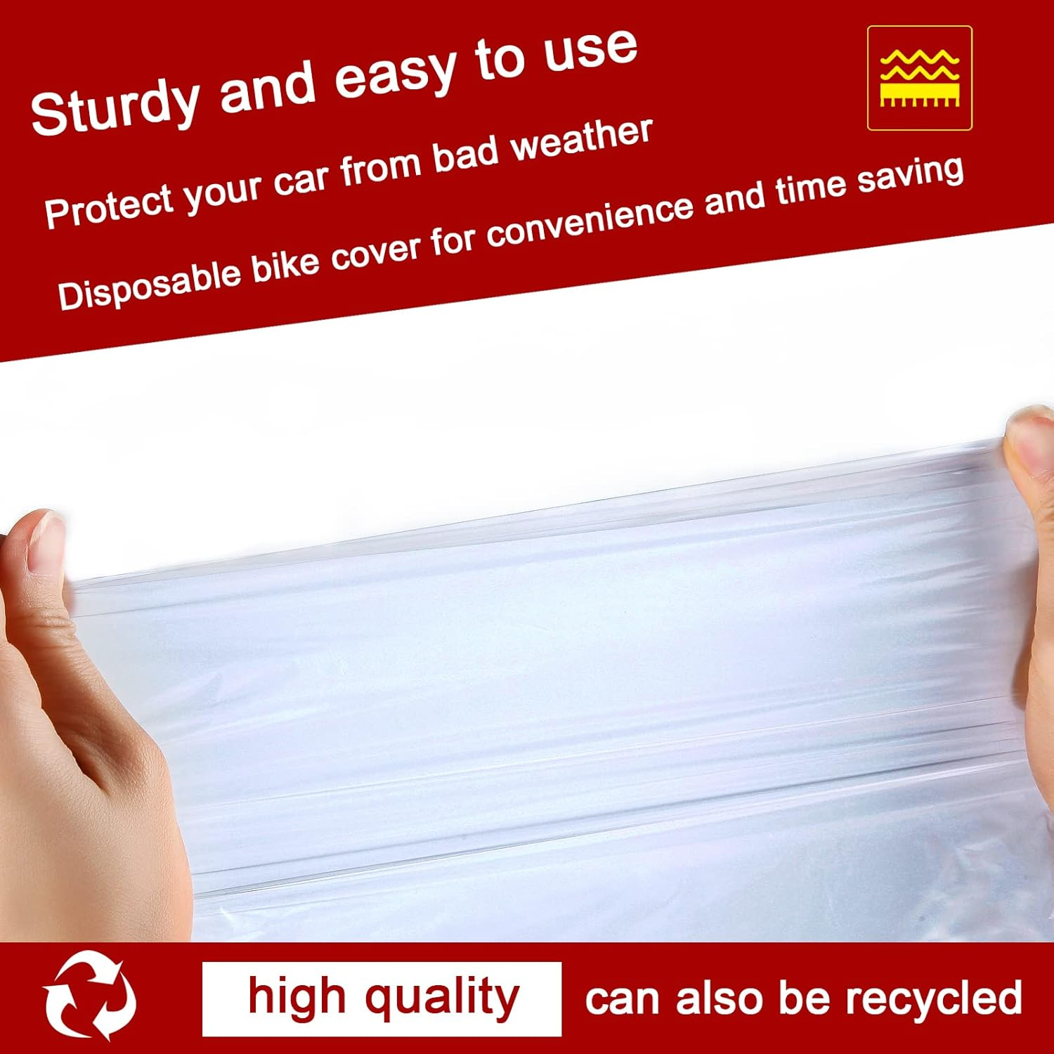 4 Pcs Motorcycle Cover,Disposable Clear Plastic Moped Cover Medium （XXL ） Waterproof Protection Dust Outdoor Rain Cover for Harley,Davidson,Yamaha,Suzuki,Honda, Kawasaki, ( Indoor Universal) image number 6