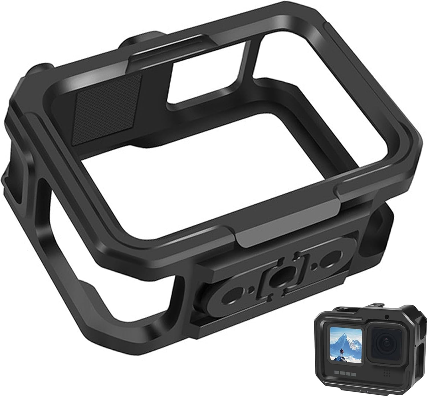 LILITURF Aluminium Protective Case for Gopro Hero 13/12/11/10/9, Durable Hard Frame Cases Protector, Strong Metal Housing Frame Video Cage with Magnetic Fingers and Sliding Cover image number 5