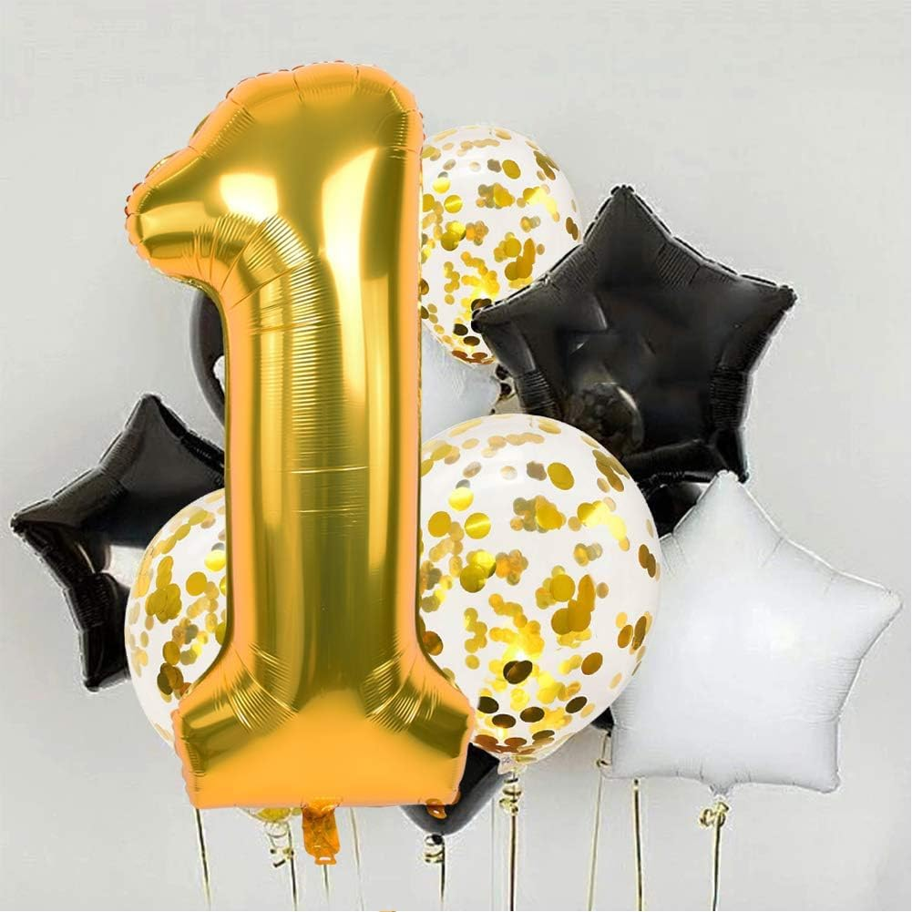 Suithink 40 Inch Giant Number Balloons Foil Digital Balloon for Birthday Anniversary Party Festival Decorations (4)