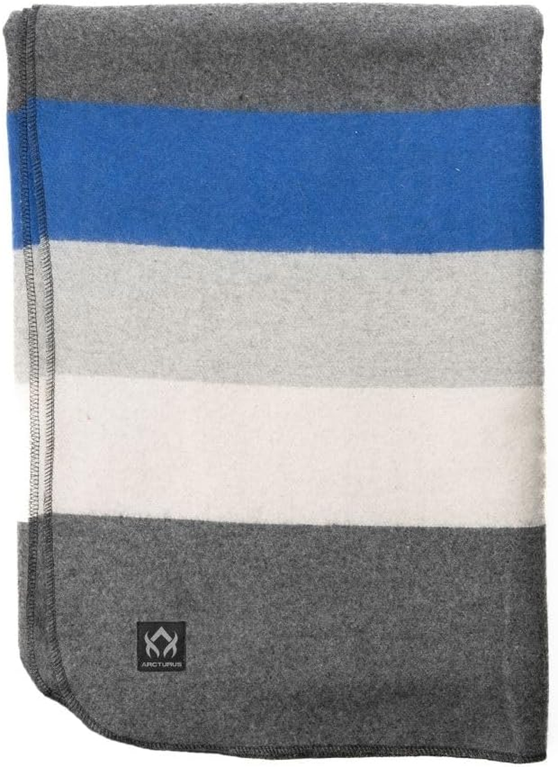 Arcturus Mt. Rainier Wool Blanket - over 4 Pounds Warm, Heavy, Washable, Large | Great for Camping, Outdoors, Survival & Emergency Kits