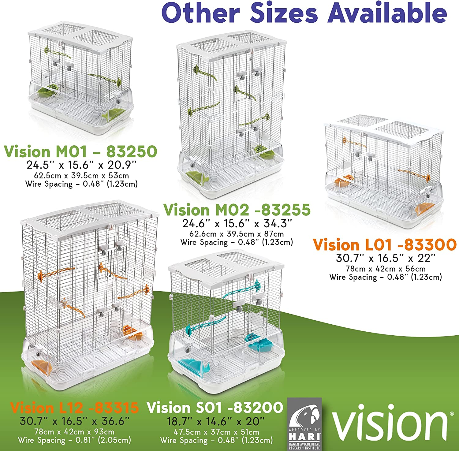 Vision M01 Wire Bird Cage, Bird Home for Parakeets, Finches and Canaries, Medium image number 4