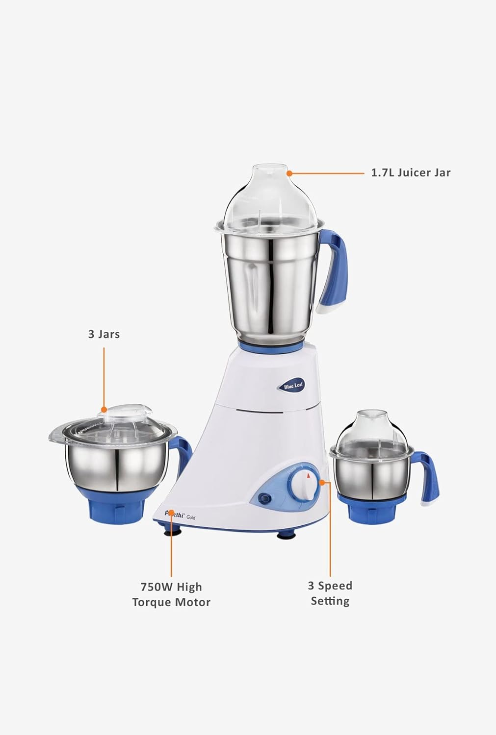 PREETHI Blue Leaf Gold MG 150 750 WATT Mixer Grinder image number 1