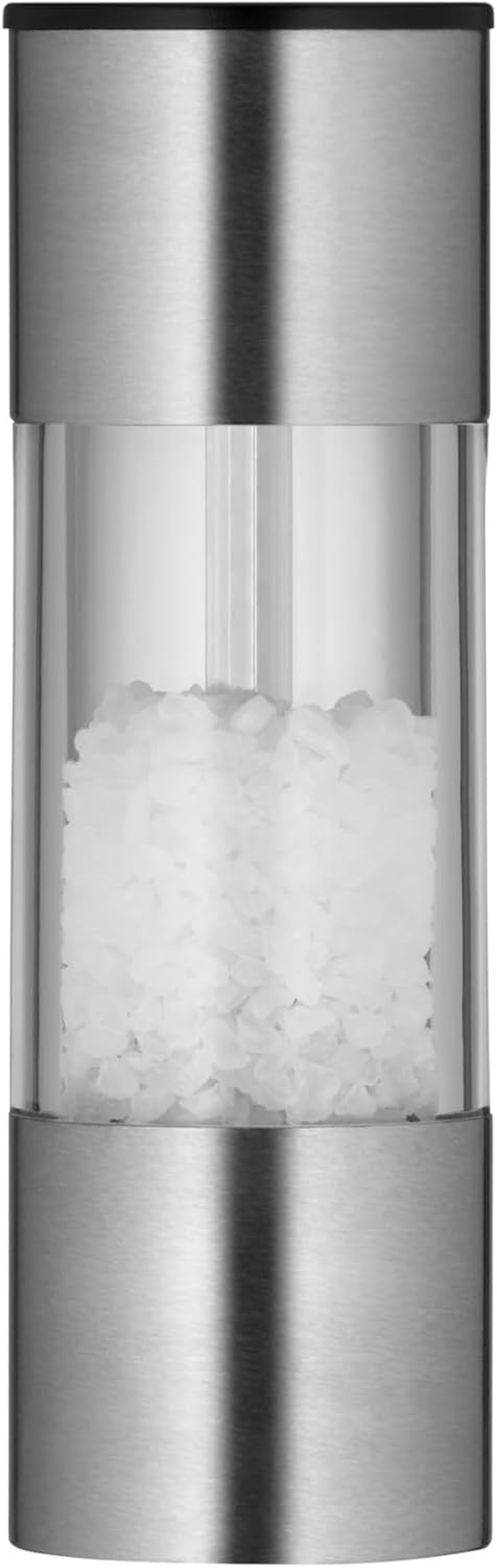 WMF Mini Spice Mill with a Ceramic Grinder for Salt, Pepper, Dried Herbs, Cromargan Stainless Steel Mill, Acrylic, Height 11 Cm image number 2