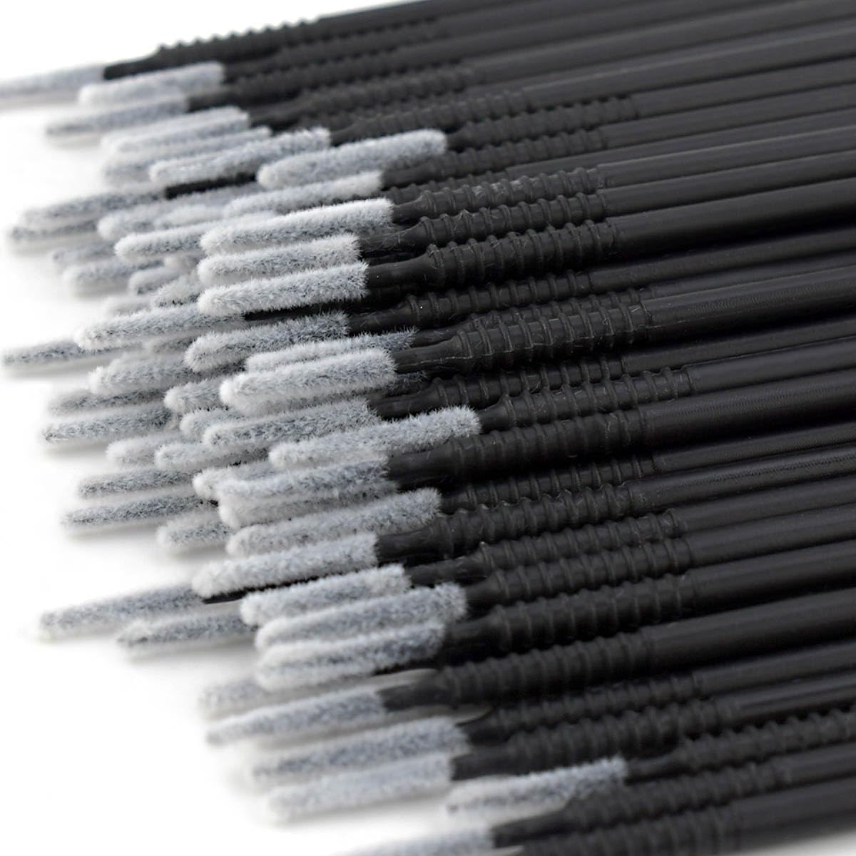 100 Pack Disposable Micro Brush Applicator Swabs for Eyelash Extension Lash Extensions - Suitable for Cosmetic Cleaning and Applying (Black) image number 5