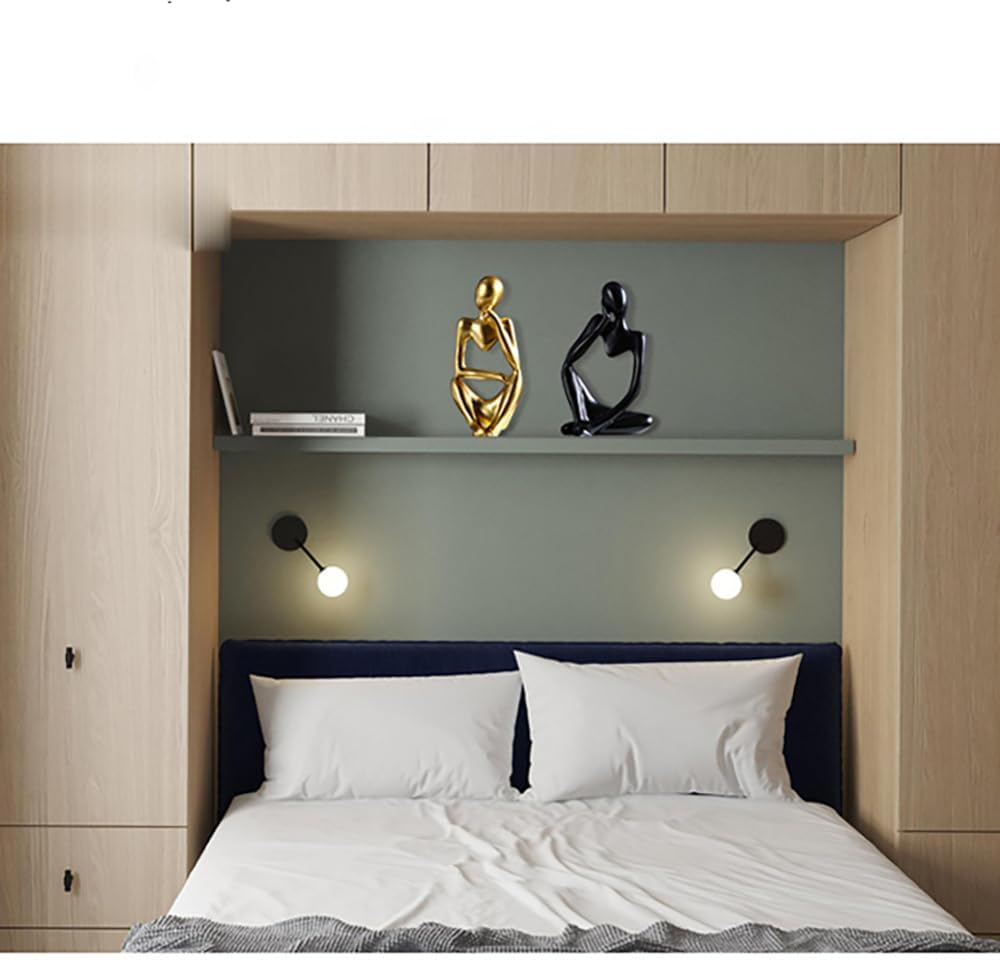 Decorative Thinker Statue, Abstract Art Sculpture, Resin Figurine for Home and Office, Great Gift Ideas Resin Statue Ornaments Collectible Figurines (Gold)