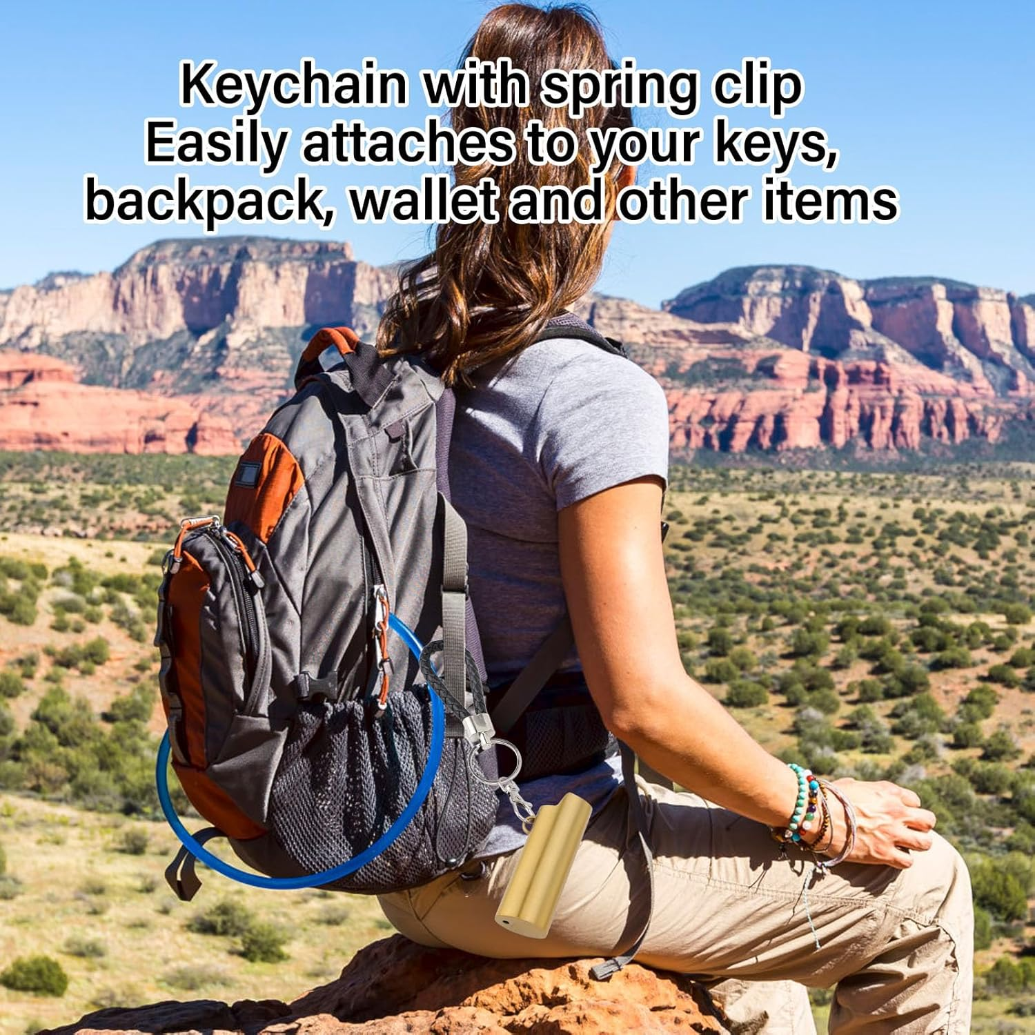 Lighter Cover Keychain, Lighter Holder Keychain anti Loss for Outdoor (Gold) image number 1