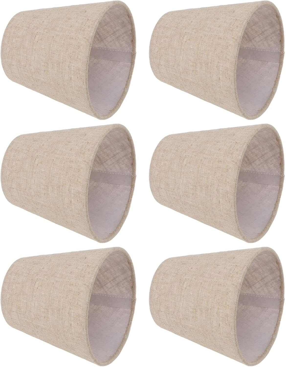 6PCS Fabric Lampshade, Clip on Light Shades Small Candle Lamp Shades Table Lamp Decor Bedside Light Lampshades, Mini Lamp Shade for Ceiling, Table Lamp and Wall Lamp image number 1