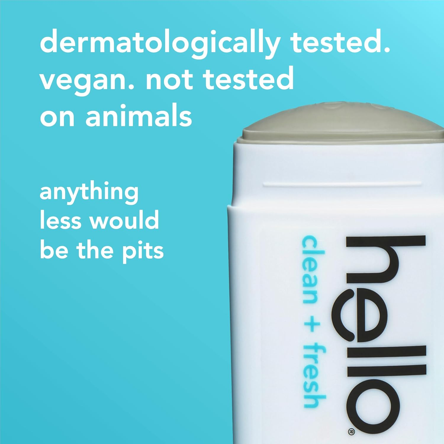 Hello Activated Charcoal Fresh and Clean Deodorant for Women + Men, Aluminum Free, Baking Soda Free, Parabens Free, 24 Hour Odor Protection, 2.6 Ounce, 2 Pack