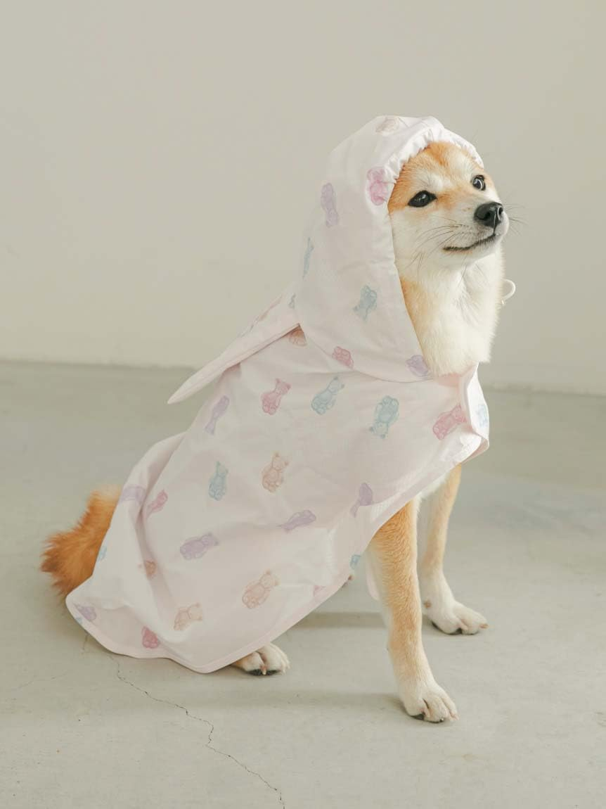 Gelato Pique Cat & Dog PAGG259036 PNK XL Large Size Rain Poncho, Pink, XL image number 6