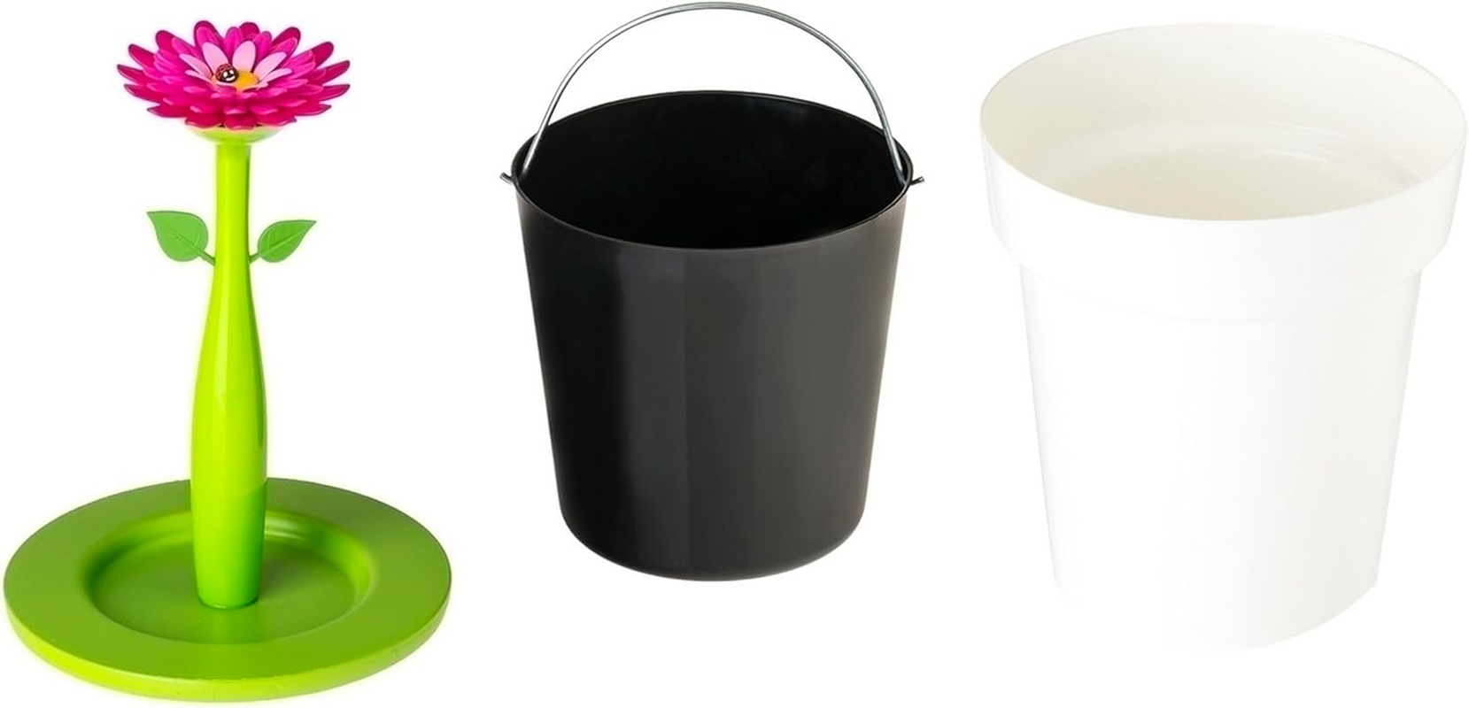 Vigar Flower Power Bathroom Bin, 3 Litre Capacity, White